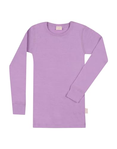 Dilling Kinder Langarmshirt aus Merinowolle Violette Orchidee 134-140 von Dilling