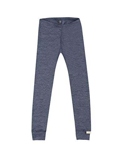 Dilling Kinder Leggings aus Wolle und Seide Blau meliert 110-116 von Dilling