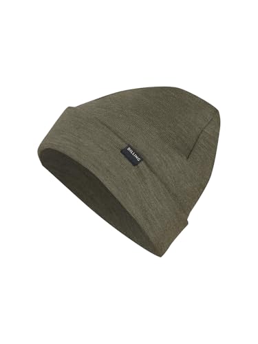 Dilling Mütze aus natürlicher Merinowolle für Kinder - Dunkelgrün meliert Einheitsgröße von Dilling