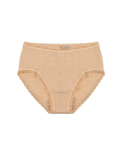 Dilling Kinder Pointelle Slip aus Merino/Seide Rouge 122-128 von Dilling