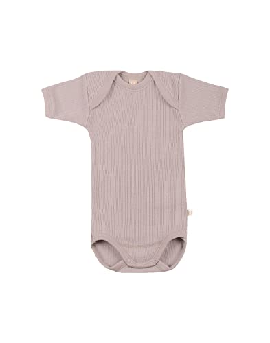 Dilling Kurzarm Body aus natürlicher Merinowolle für Babys Lavendel 56 von Dilling