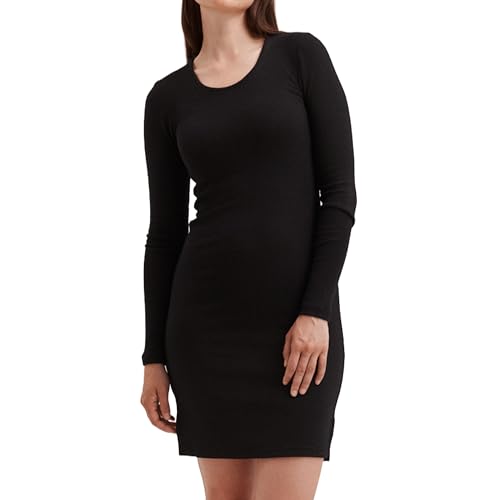 Dilling Langarm Nachthemd für Damen aus 100% Bio-Merinowolle Schwarz 38 von Dilling