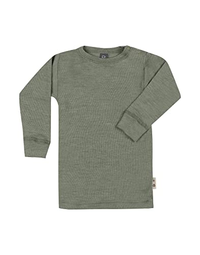 Dilling Langarmshirt aus Merinowolle/Seide für Babys Jadegrün 86 von Dilling