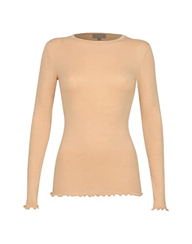 Dilling Langarmshirt aus Merinowolle/Seide für Damen Rouge 38 von Dilling