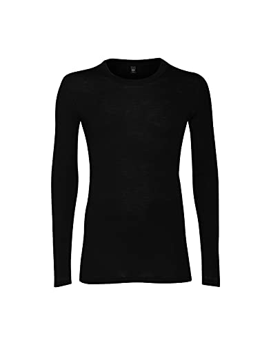 Dilling Langarmshirt aus Merinowolle/Seide für Herren Schwarz L von Dilling