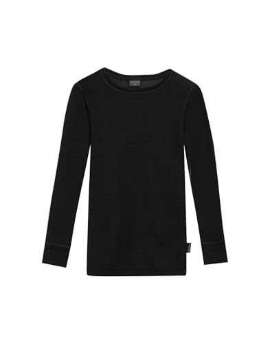 Dilling Langarmshirt aus Merinowolle/Seide für Kinder - Schwarz 134/140 von Dilling