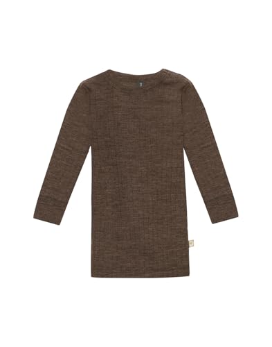 Dilling Langarmshirt aus Merinowolle für Babys - Haselnussbraun 74 von Dilling