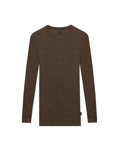Dilling Langarmshirt aus Merinowolle für Herren - Haselnussbraun XXL von Dilling