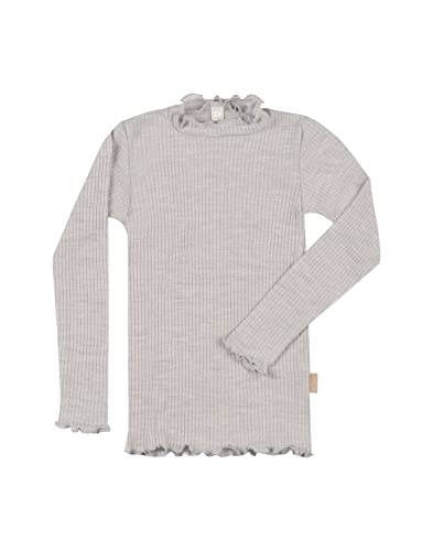 Dilling Langarmshirt aus Merinowolle für Kinder Hellgrau meliert 134-140 von Dilling