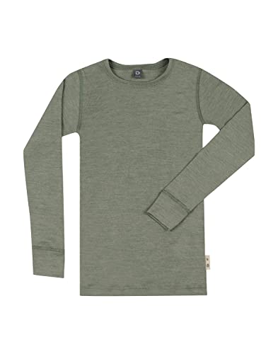 Dilling Langarmshirt aus Merinowolle und Seide für Kinder Jadegrün 122-128 von Dilling