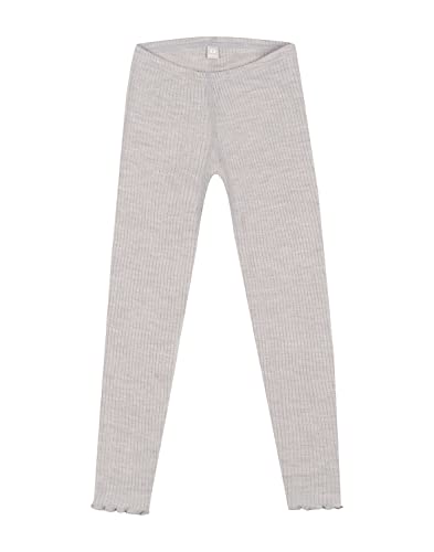 Dilling Leggings aus Merinowolle für Kinder Hellgrau meliert von Dilling