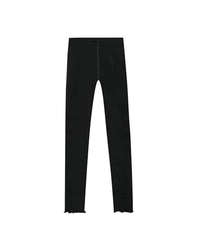 Dilling Leggings aus Merinowolle und Seide für Frauen - Schwarz 134/140 von Dilling