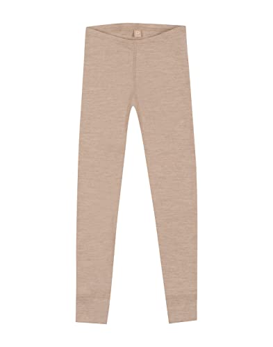 Dilling Leggings aus natürlicher Merinowolle für Kinder Beige meliert 110-116 von Dilling