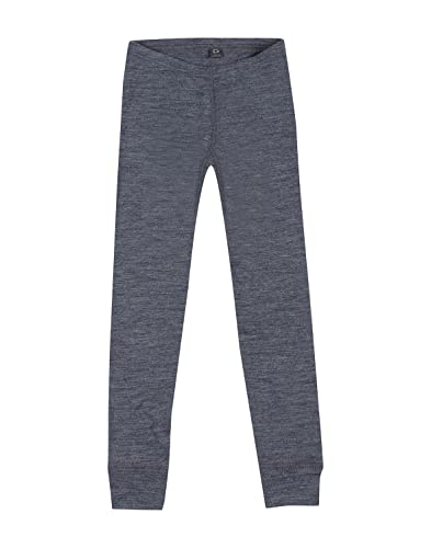 Dilling Leggings aus natürlicher Merinowolle für Kinder Blaugrau meliert von Dilling