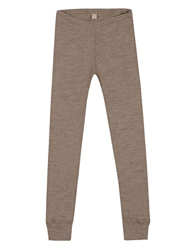 Dilling Leggings aus natürlicher Merinowolle für Kinder Braun meliert von Dilling