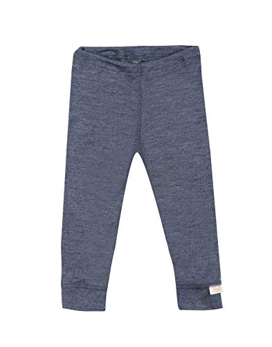 Dilling Leggings für Babys aus Bio Wolle & Seide Blau meliert 56 von Dilling