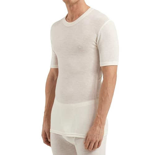 Dilling Merino Halbarmshirt für Herren - Bio Merinowolle Natur M von Dilling
