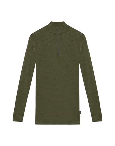 Dilling Merino Shirt mit Reissverschluss für Herren - Dunkelgrün meliert L Dilling Merino Shirt mit Reissverschluss für Herren - Dunkelgrün meliert L von Dilling