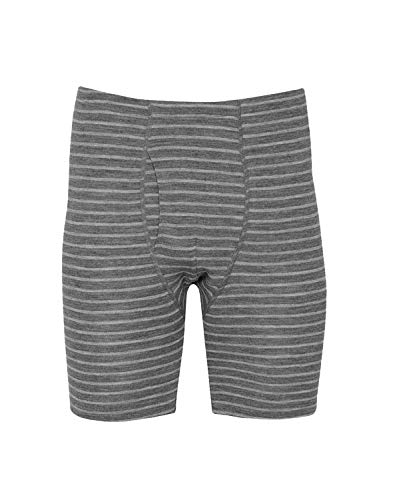 Dilling Merino Unterhose Herren - Bio Funktionsunterwäsche Grau gestreift M von Dilling