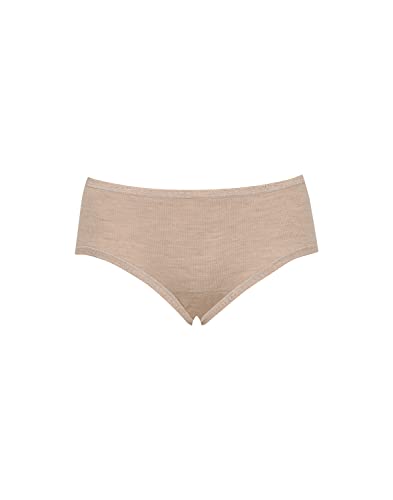 Dilling Midi Slip aus 100% natürlicher Merinowolle für Damen Beige meliert 44 von Dilling