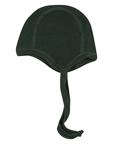Dilling Mütze aus 100% natürlicher Merinowolle für Babys Piniengrün von Dilling