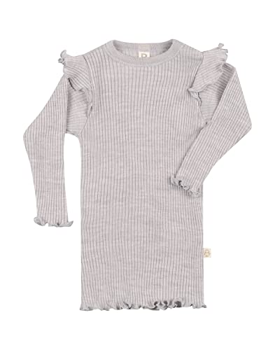 Dilling Oberteil für Babys aus natürlicher Merinowolle Hellgrau meliert 86 von Dilling
