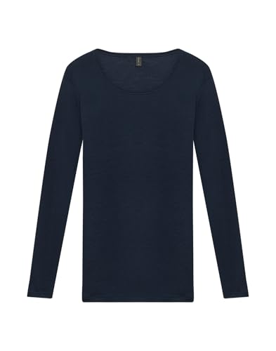 Dilling Plus Size Damen Langarmshirt aus Merinowolle - Navy 48 von Dilling