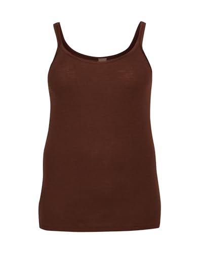 Dilling Plus Size Damen Trägertop aus Merinowolle Kortenrot 48 von Dilling