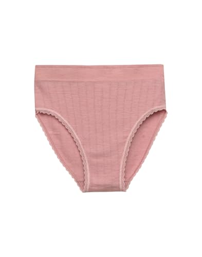 Dilling Pointelle High Waist Slip aus Merinowolle/Seide für Damen - Mahagoni-Rose 36 von Dilling