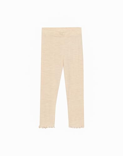 Dilling Pointelle-Leggings aus Merinowolle für Babys - Perlweiß 86 von Dilling
