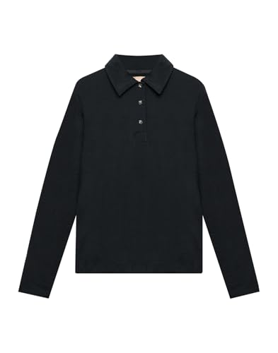 Dilling Polo-Sweatshirt aus Merinowolle für Damen Schwarz 44 von Dilling
