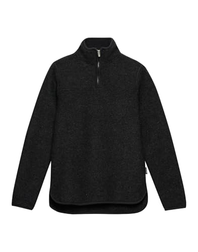 Dilling Pullover aus natürlichem Merino Wollfleece für Damen - Bestäubtes Schwarz 40 von Dilling