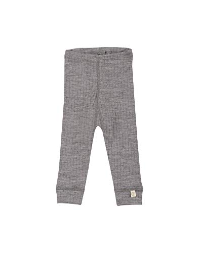 Dilling Rippstrick Leggings für Babys aus 100% Bio-Merinowolle Graumeliert 80 von Dilling