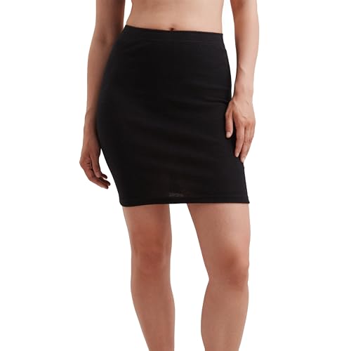 Dilling Röhrenrock für Damen aus 100% Bio Merinowolle Schwarz 42 von Dilling