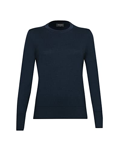 Dilling Rundhalspullover aus natürlicher Merinowolle für Damen Navy 44 von Dilling