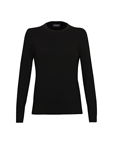 Dilling Rundhalspullover aus natürlicher Merinowolle für Damen Schwarz 40 von Dilling