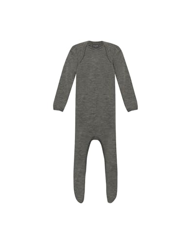 Dilling Schlafanzug für Babys aus Merinowolle - Dunkelgrau meliert 74 von Dilling