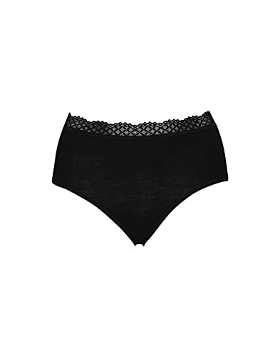 Dilling Slip aus natürlicher Merinowolle und Seide für Damen Schwarz 36 von Dilling