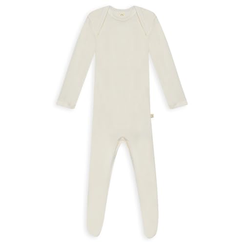 Dilling Strampler für Babys mit Füssen aus 100% BIO-Merinowolle Natur 68 von Dilling