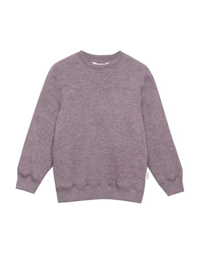 Dilling Sweatshirt aus Merino-Wollfleece für Kinder - Melierter Flieder 146/152 von Dilling