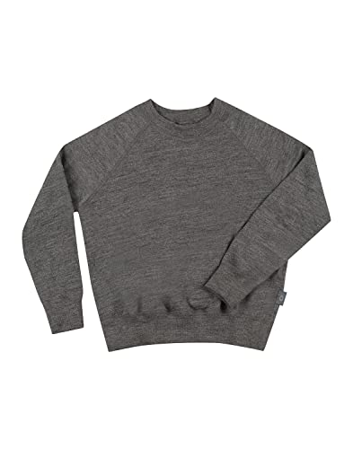 Dilling Sweatshirt aus natürlicher Merinowolle für Kinder Dunkelgrau meliert 122-128 von Dilling
