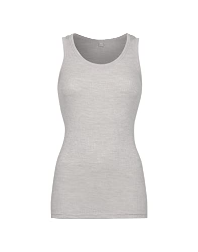 Dilling Tanktop aus 100% natürlicher Merinowolle für Damen Hellgrau meliert 38 von Dilling