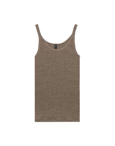 Dilling Trägertop aus Merinowolle für Damen - Braun meliert 38 von Dilling