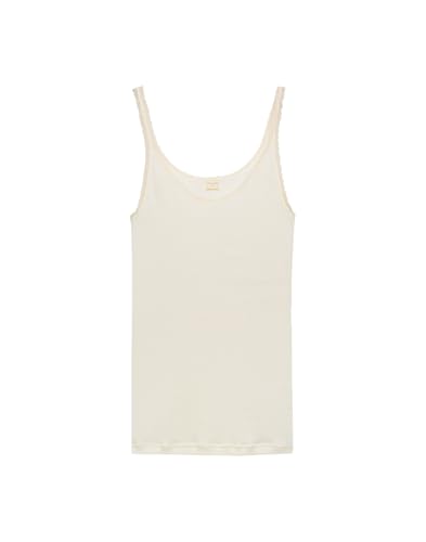 Dilling Trägertop aus Merinowolle und Seide für Damen Natur 36 von Dilling