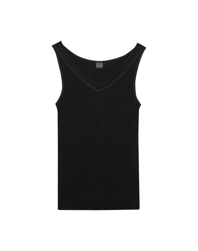 Dilling Trägertop aus Merinowolle und Seide für Damen Schwarz 38 von Dilling