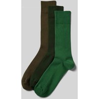 Dilly Socken mit Strukturmuster im 3er-Pack in Gruen, Größe One Size von Dilly