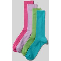 Dilly Socken mit Strukturmuster im 4er-Pack in Blau, Größe One Size von Dilly