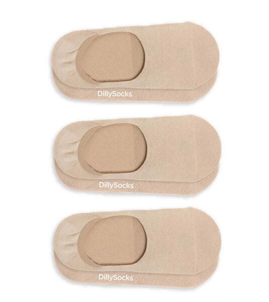 DillySocks 3er-Pack Invisible Socken aus Biobaumwoll-Mix von DillySocks