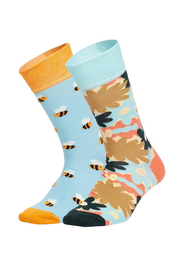 DillySocks Basicsocken Bee Party Aus Baumwolle & recyceltem Polyamid von DillySocks