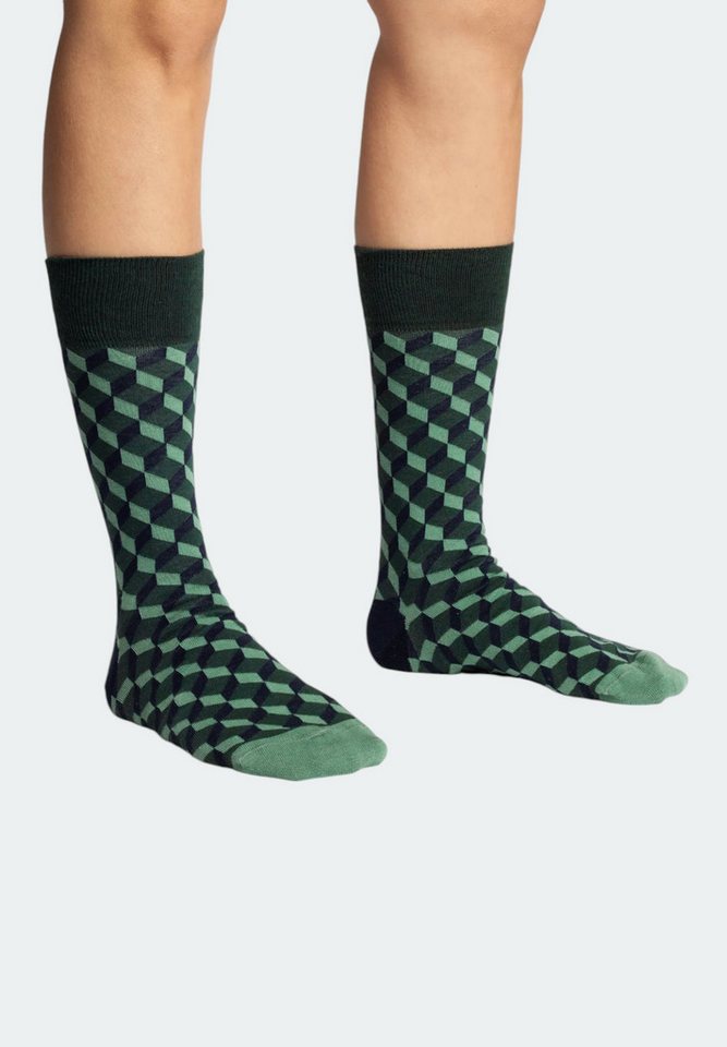 DillySocks Basicsocken Dicing Around aus nachhaltiger Baumwolle & recyceltem Polyamid von DillySocks